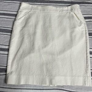 White pencil skirt